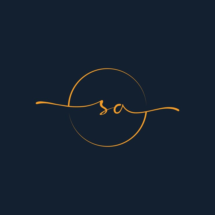 Vector de la plantilla inicial del logotipo de la firma SA