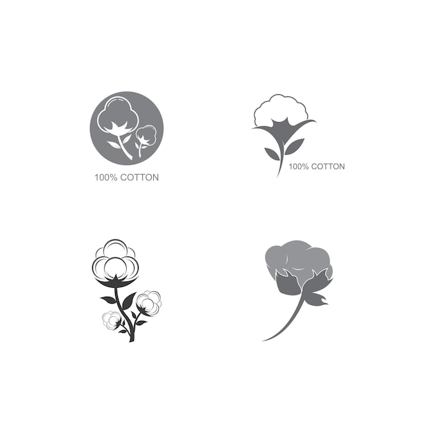 Vector de plantilla de logotipo de algodón