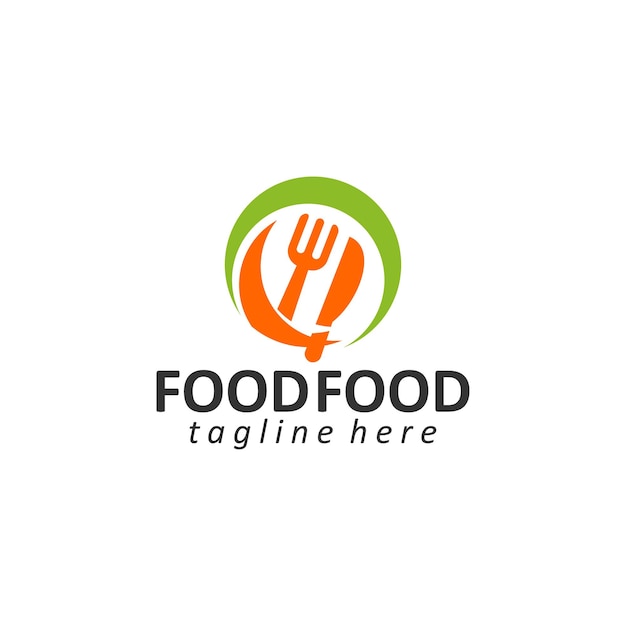 Vector de plantilla de logotipo de alimentos Vector de concepto de logotipo de alimentos saludables