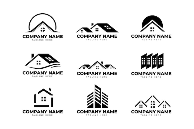 Vector de plantilla de logotipo de bienes raíces