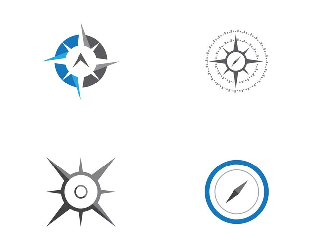 Vector de plantilla de logotipo de brújula
