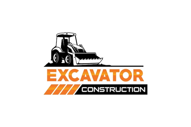 Vector de plantilla de logotipo de bulldozer Vector de logotipo de equipo pesado para la construcción.
