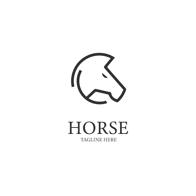 Vector de plantilla de logotipo de caballo