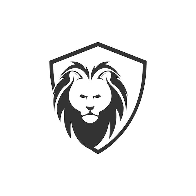 Vector de plantilla de logotipo de cabeza de león