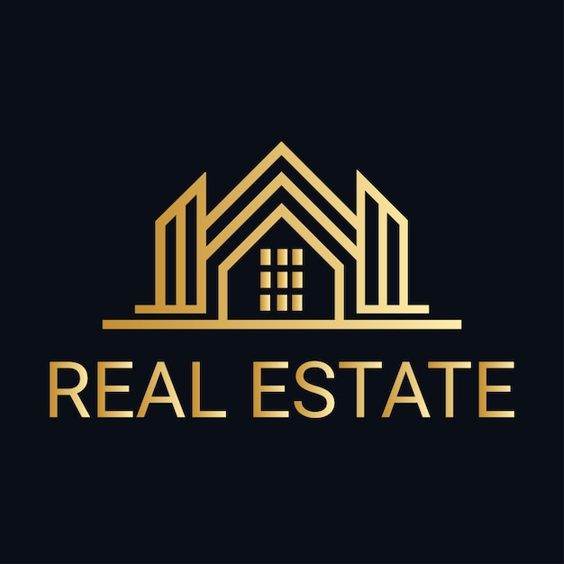 Vector de plantilla de logotipo de la Casa de Oro