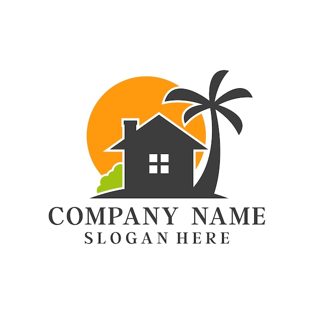 Vector de plantilla de logotipo de casa