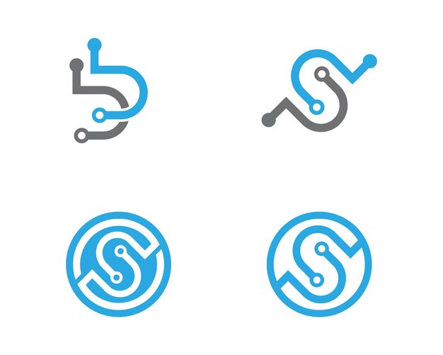 Vector de plantilla de logotipo de circuito