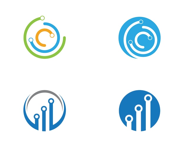 Vector de plantilla de logotipo de circuito