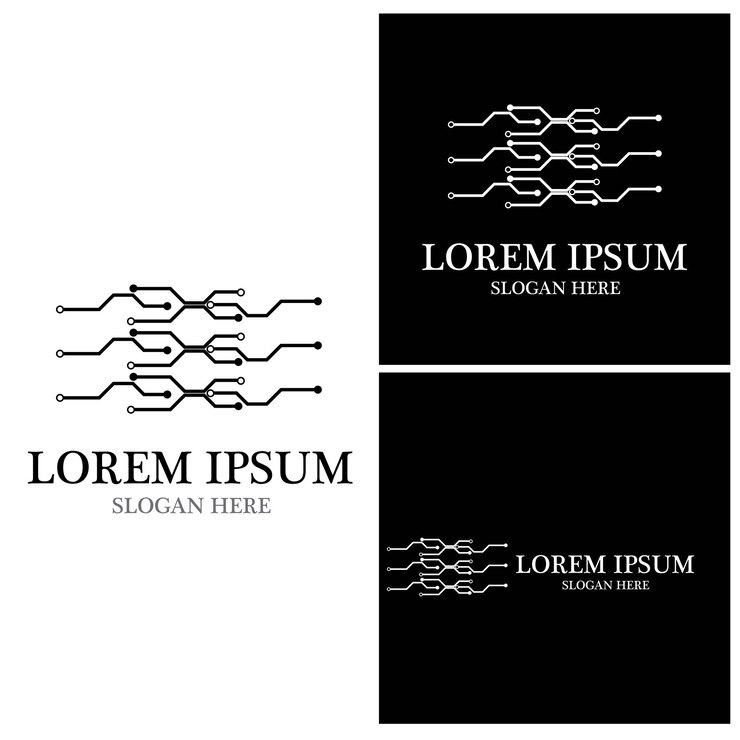 Vector vector de plantilla de logotipo de circuito