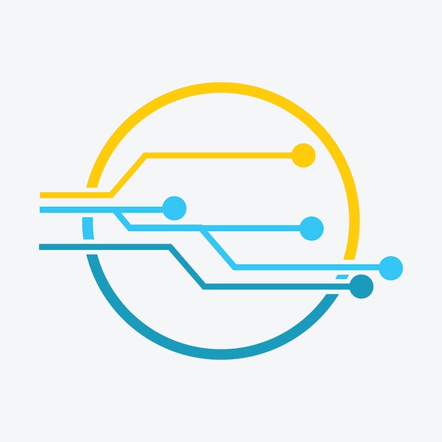 Vector de plantilla de logotipo de circuito