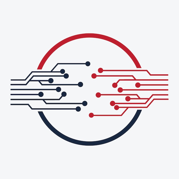 Vector de plantilla de logotipo de circuito