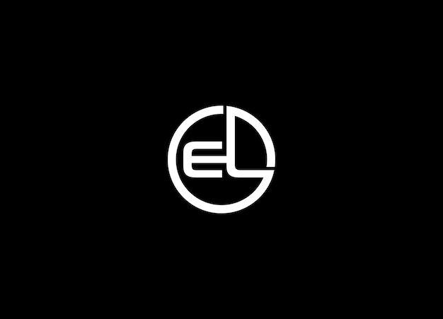EL Vector de plantilla del logotipo del círculo inicial EL plantilla vectorial del diseño del logotipo de las letras EL y LE