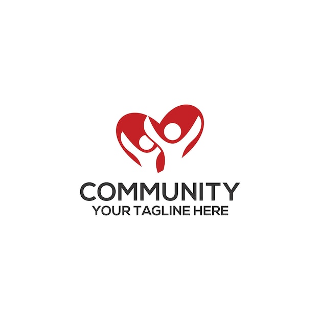 Vector de plantilla de logotipo de la comunidad. Vector de concepto de logotipo de comunidad