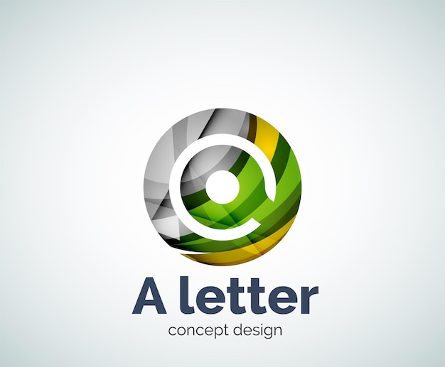 Vector una plantilla de logotipo de concepto de carta