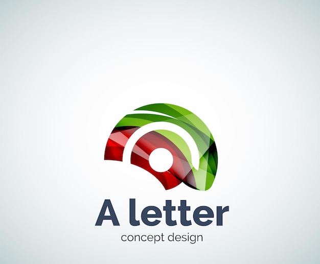 Vector una plantilla de logotipo de concepto de carta