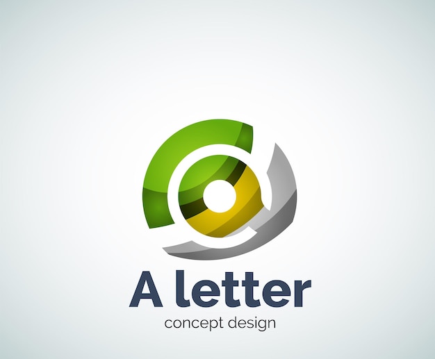 Vector una plantilla de logotipo de concepto de carta