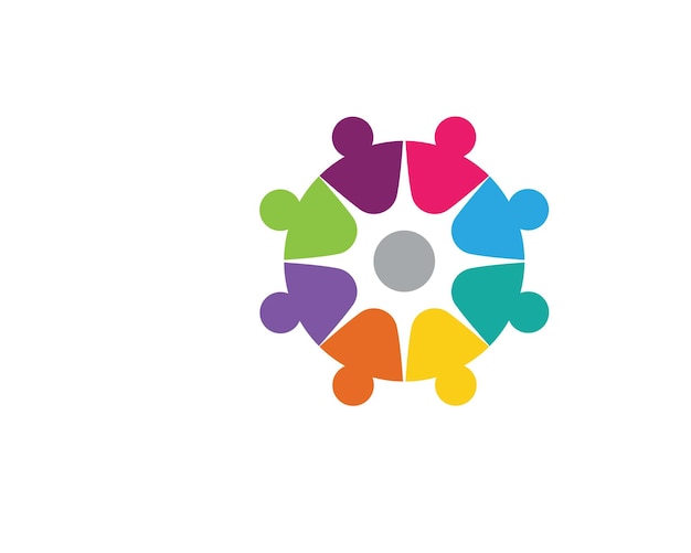 Vector de plantilla de logotipo de cuidado comunitario