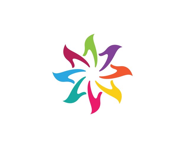 Vector de plantilla de logotipo de cuidado de manos