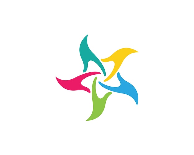 Vector de plantilla de logotipo de cuidado de manos