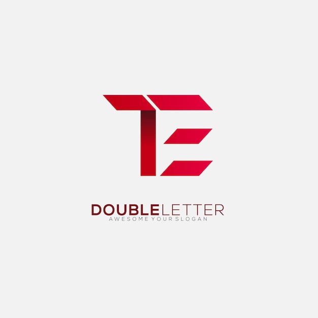 Vector de plantilla de logotipo de diseño de letra te