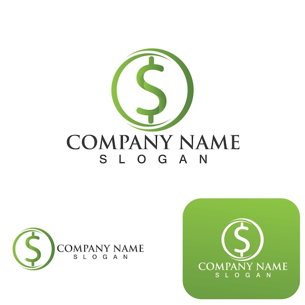 Vector de plantilla de logotipo de dólar de dinero