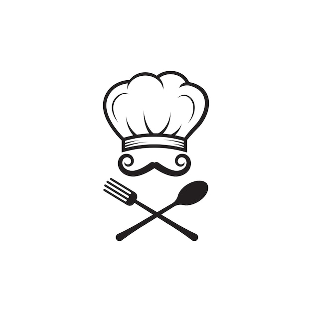 Vector vector de plantilla de logotipo de elemento de chef