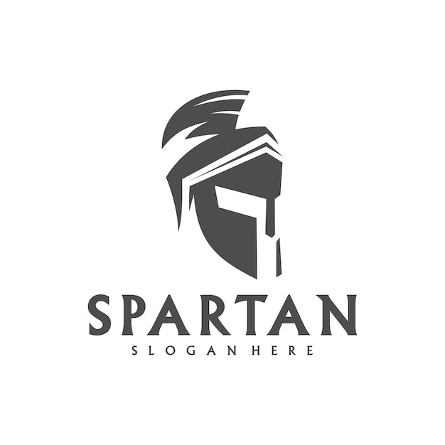 Vector de plantilla de logotipo espartano Logotipo creativo de Esparta Vector Logotipo de casco espartano