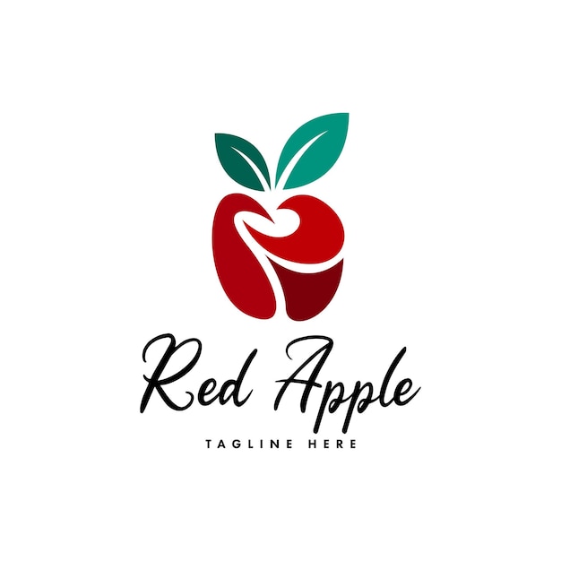 Vector de plantilla de logotipo de fruta de manzana