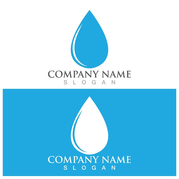 Vector de plantilla de logotipo de gota de agua