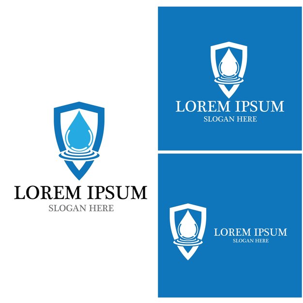 Vector de plantilla de logotipo de gota de agua