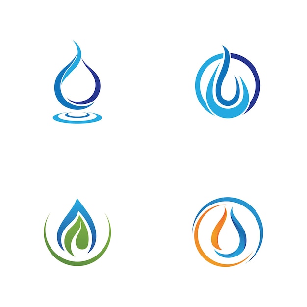 Vector de plantilla de logotipo de gota de agua