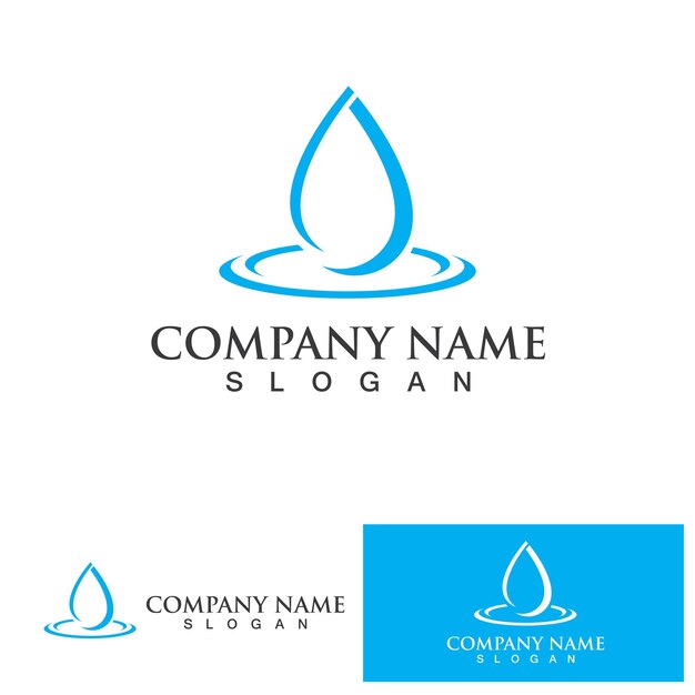 Vector de plantilla de logotipo de gota de agua
