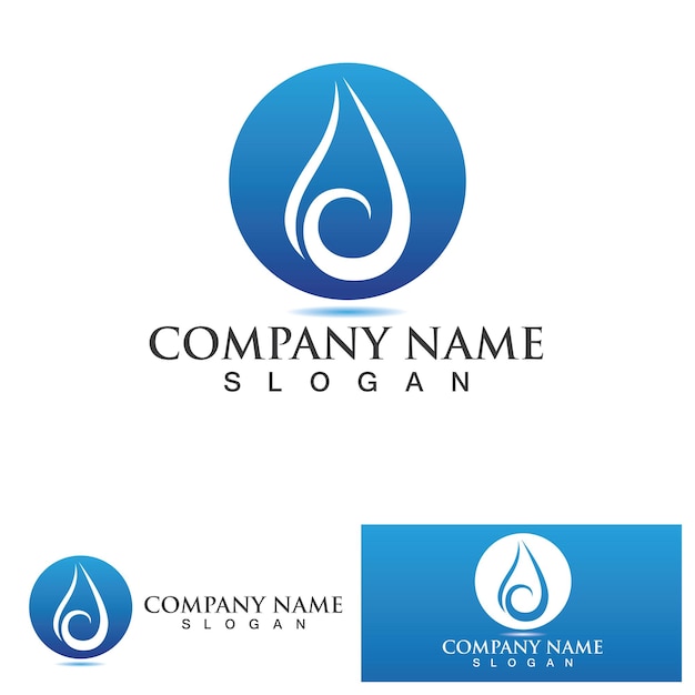 Vector de plantilla de logotipo de gota de agua