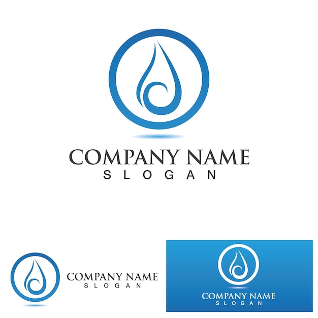 Vector de plantilla de logotipo de gota de agua