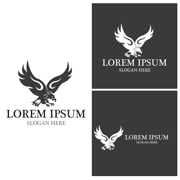 Vector de plantilla de logotipo de halcón