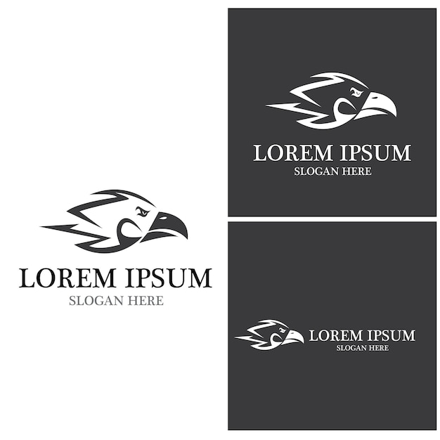 Vector de plantilla de logotipo de halcón