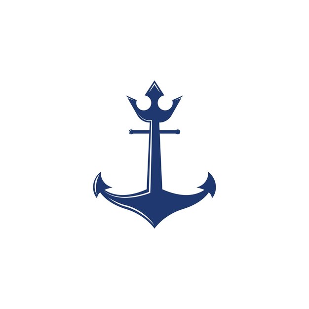 Vector de plantilla de logotipo de icono de ancla