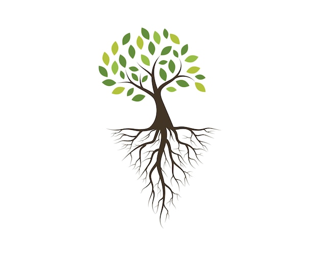 Vector de plantilla de logotipo de icono de árbol