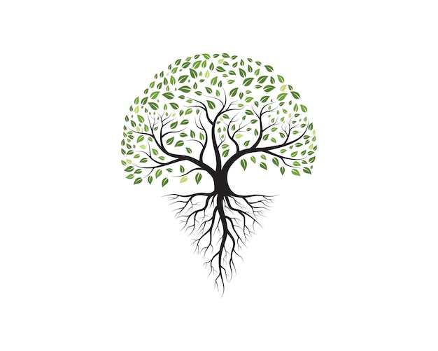 Vector de plantilla de logotipo de icono de árbol