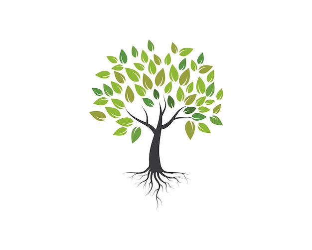Vector de plantilla de logotipo de icono de árbol