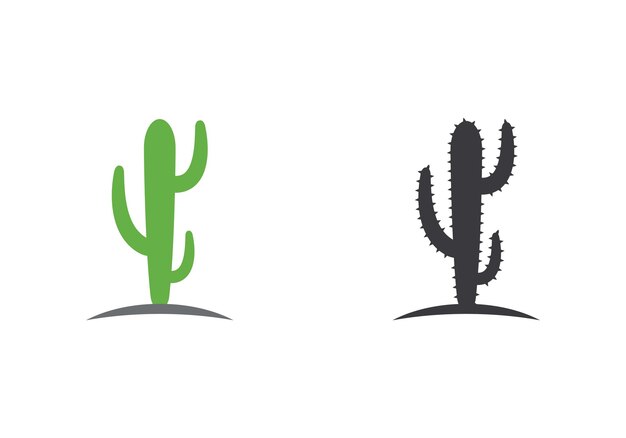 Vector de plantilla de logotipo de icono de cactus