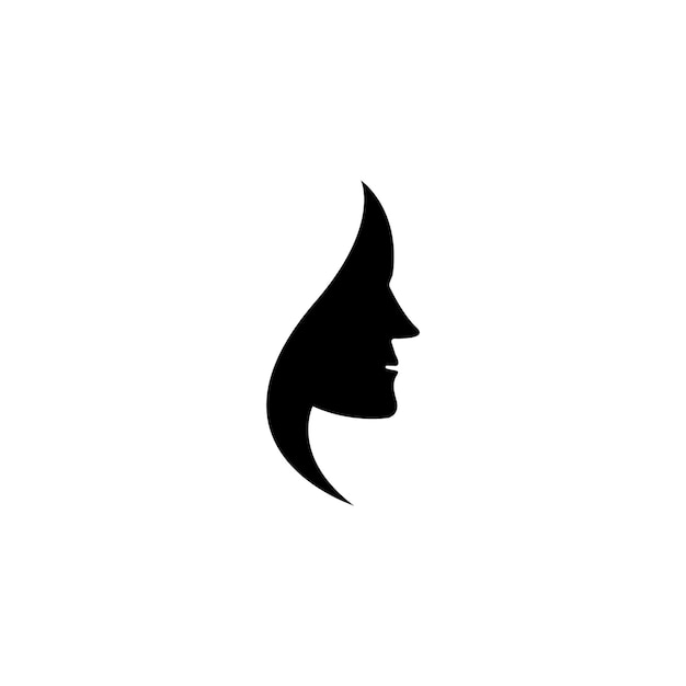 Vector de plantilla de logotipo de icono de mujer de belleza