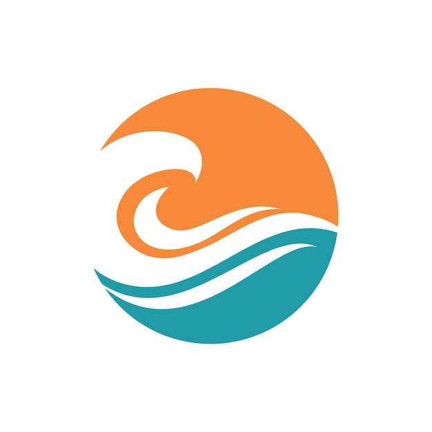 Vector de plantilla de logotipo de ilustración de onda de agua