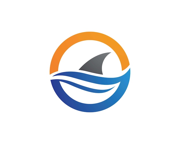Vector de plantilla de logotipo de ilustración de tiburón