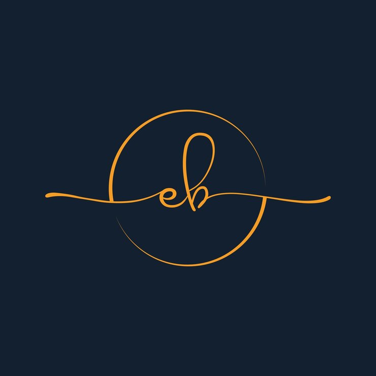 Vector de plantilla de logotipo inicial de la firma EB Logotipo de la firma