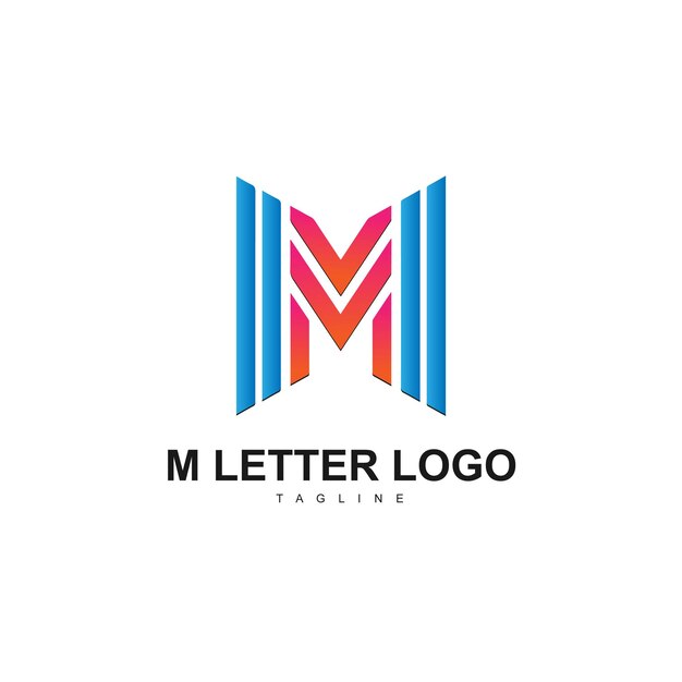 Vector de plantilla de logotipo de letra M