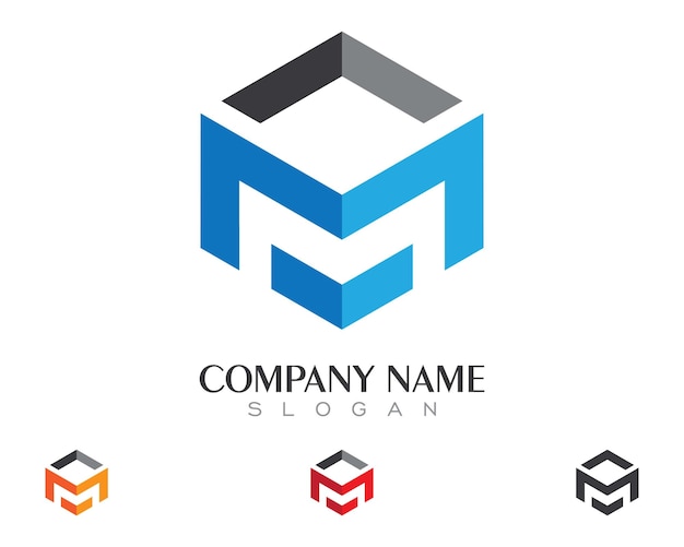 Vector de plantilla de logotipo de letra M