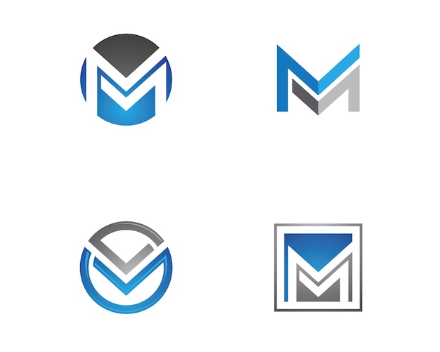 Vector de plantilla de logotipo de letra M