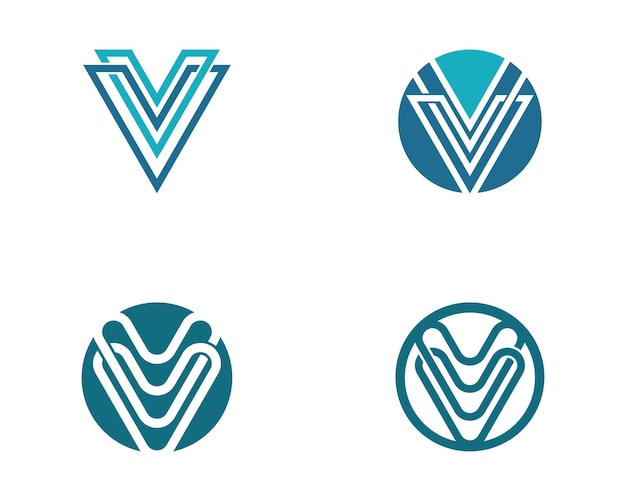 Vector de plantilla de logotipo de letra V