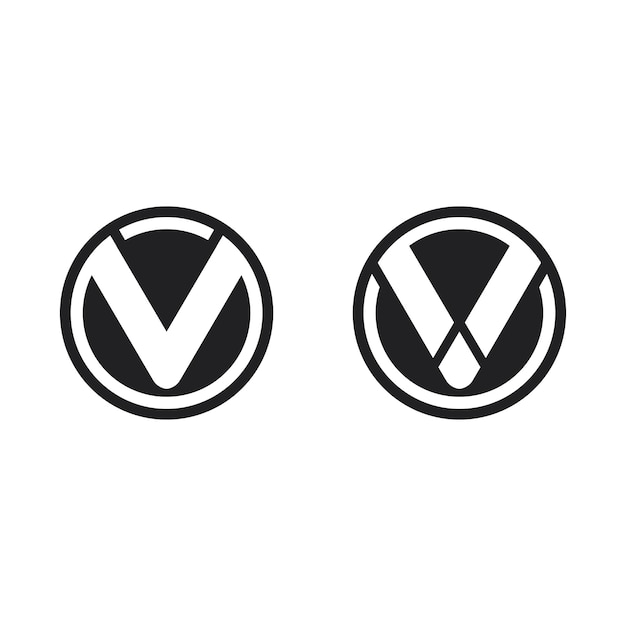 Vector de plantilla de logotipo de letra v